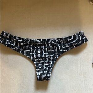 JOLYN “DUKE” Black and White Patterned Bikini Bottom